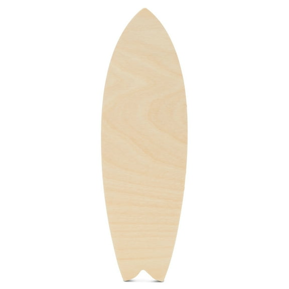 Surfboard Cutout 3-3/4 x 12 inches, Pack of 1 Wooden Crafts to Paint, Wood Nautical Cutout, Wood Cutout for Crafts, by Woodpeckers