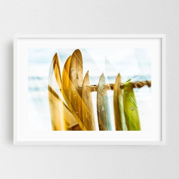 Surfboard Dreams - Photography White Framed Wall Art Print 12 x 18 inches