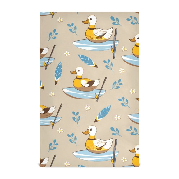 Surfboard Duck Kitchen Towels Waffle Weave Decorative Tea Towels Multi Use Dishcloths 28x18in