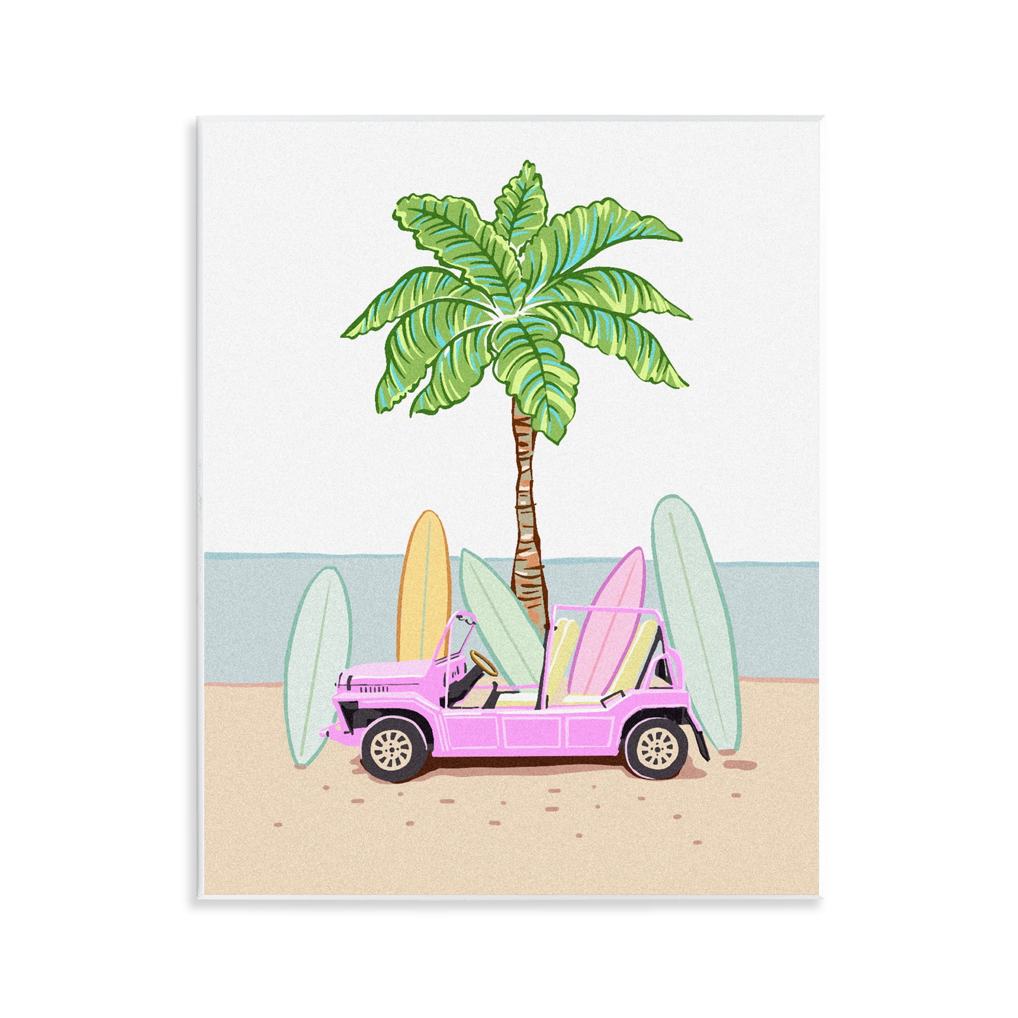 Surfboard Filled Car Wall Plaque Art, design by Ziwei Li