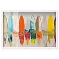 thumbnail image 1 of Surfboard Horizons II Shadowbox Print Maximalist Wall Decor by Art Remedy, White Frame, 15 x 10, 1 of 7