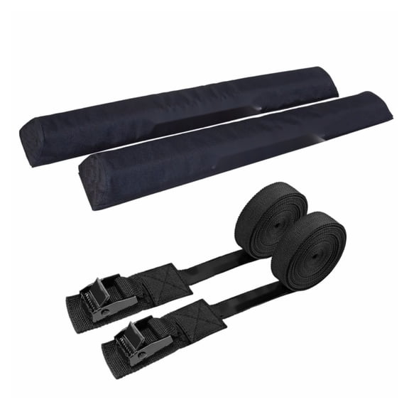 Surfboard Kayak Rack Pads with Straps - Aero Roof Rack Pads 15ft, SUP Carrier for Car - Thule Yakima Compatible