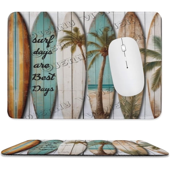 Surfboard Mouse Pad with Stitched Edge,Non-Slip Rubber Base,Premium-Textured, Gaming Mouse Pad for Wireless Mouse,Computers,Laptop,Home and Office 8"x10"