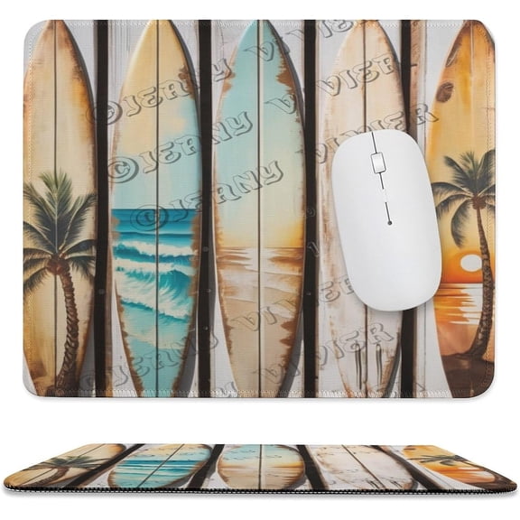 Surfboard Mouse Pad with Stitched Edge,Non-Slip Rubber Base,Premium-Textured, Gaming Mouse Pad for Wireless Mouse,Computers,Laptop,Office, Gift for Surfing Lovers 10"x12"