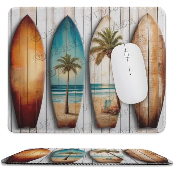 Surfboard Mouse Pad - Studio Series, Computer Mouse Mat with Anti-Slip Rubber Base, Easy Gliding, Portable 10"x12"