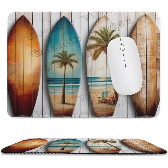Surfboard Mouse Pad - Studio Series, Computer Mouse Mat with Anti-Slip Rubber Base, Easy Gliding, Portable 8"x10"