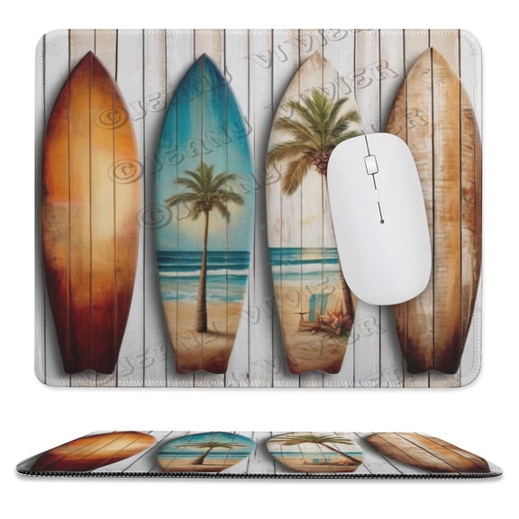Surfboard Mouse Pad - Studio Series, Computer Mouse Mat with Anti-slip Rubber Base, Easy Gliding, Portable 10"x12"