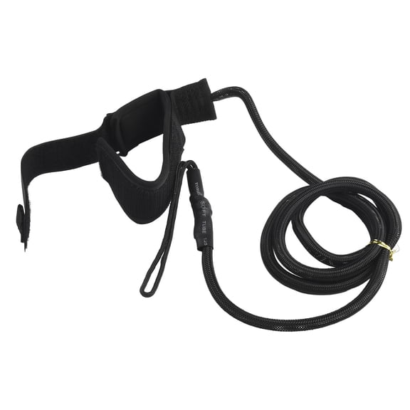 Surfboard Paddle Leash Adjustable Rope Safety Tether 153cm-240cm Quick Release Ring Soft Finger Guard for Boards Paddles Black