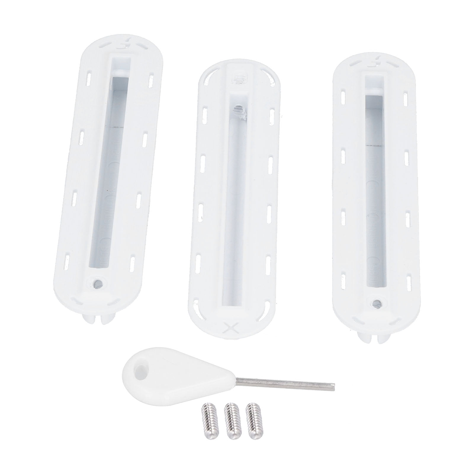Surfboard Rudder Groove Plastic Fin Plug Base Set with Screws - 3 Pcs ...