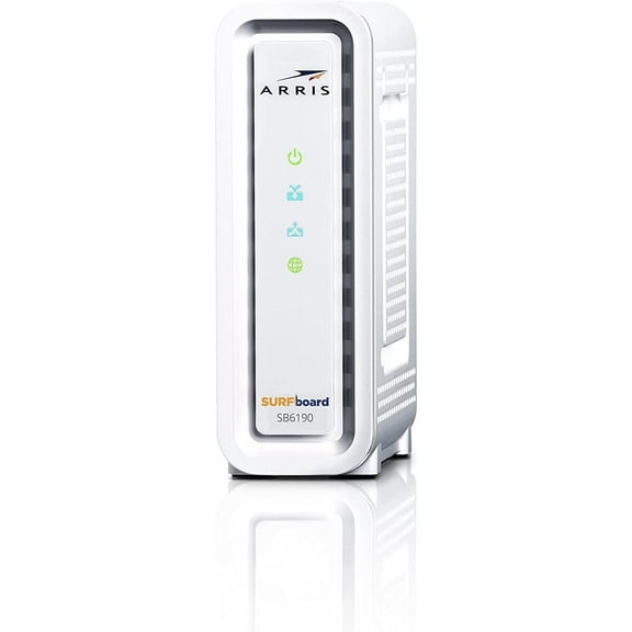 Surfboard SB6190 32x8 DOCSIS 3.0 Cable Modem with 1.4 Gbps Download and 262 Upload Speeds, White (Non-Retail Packaging)