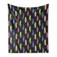 thumbnail image 1 of Surfboard Soft Flannel Fleece Throw Blanket, Colorful Boards in Memphis 80s Retro Style Abstract Summer Themed Fun Pattern, Cozy Plush for Indoor and Outdoor Use, 50" x 70", Multicolor, by Ambesonne, 1 of 6