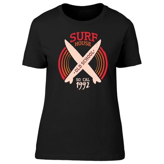 Surfboard Summer Old School T-Shirt Women -Image by Shutterstock, Female Large