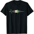 thumbnail image 1 of Surfboard Surf Surfer Surfboarder Heartbeat Retro T-Shirt, 1 of 3