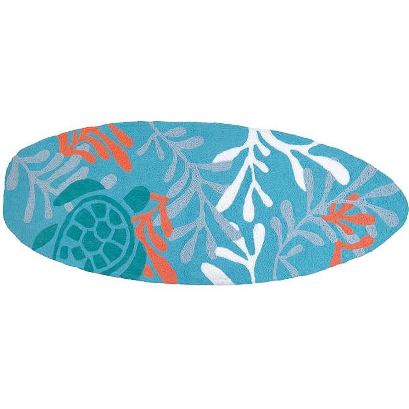 Surfboard Turtle Jellybean Accent Washable Rug 21" x 54" JBHD018J