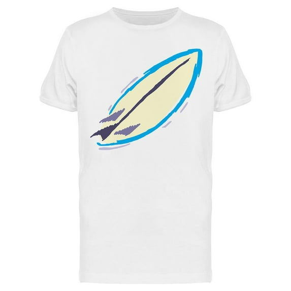 Surfboard Watercolor Sketch T-Shirt Men -Image by Shutterstock, Male XX-Large