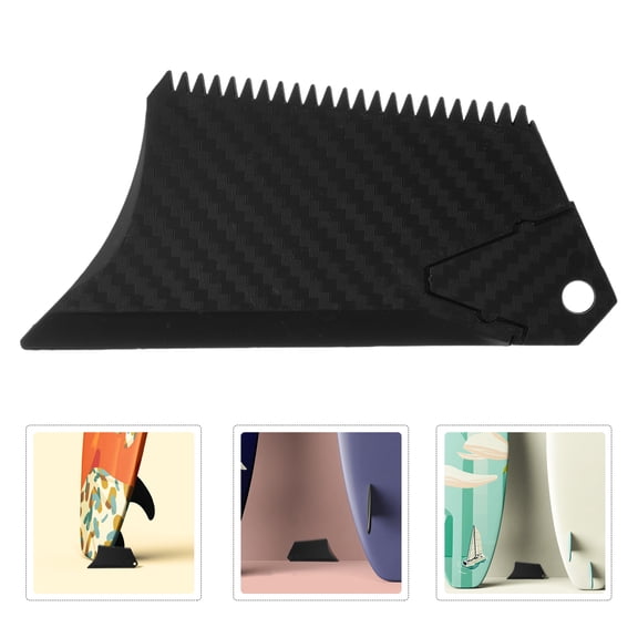 BESTYASH Black Trapezoidal Comb with ABS Plastic and Carbon Fiber Texture Design for Enhanced Grip