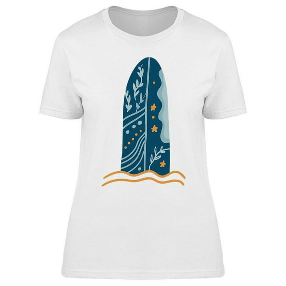 Surfboard With Stars And Sea T-Shirt Women -Image by Shutterstock, Female 3X-Large