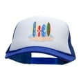 thumbnail image 1 of Surfboard in Sands Patched Two Tone Polyester 5 Panel Foam Front Mesh Back Cap - Royal White OSFM, 1 of 5