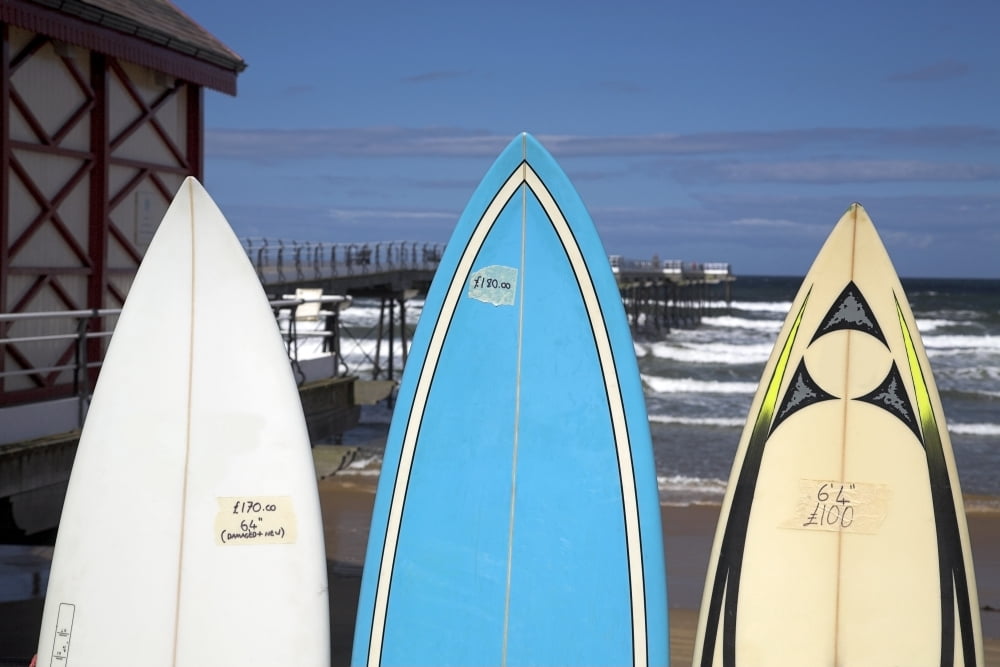 Surfboards For Sale Saltburn England Canvas Art - Chris Upton Design Pics (17 x 11)