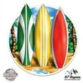 thumbnail image 1 of Surfboards Tropical Beach Ocean Surfing - 12" Vinyl Sticker Waterproof Decal, 1 of 1