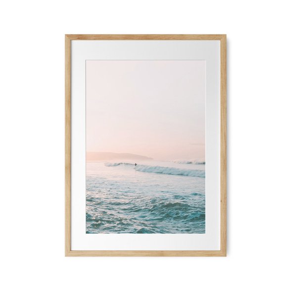 Surfer Art Print, Sunset Prints, Boho Coastal Decor, Poster Only