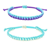 POMOKO Surfer Beach Bracelet Set Men & Women - Braided Boho Summer Bracelets - Handmade Festival Jewelry - Waterproof & Adjustable - Friendship Gift - Ethnic Hippie Style