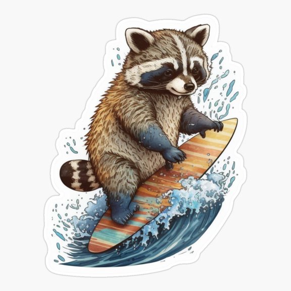 Surfer Beach Wave Lifestyle Sticker