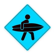 Surfer Blue - 12" Vinyl Sticker Waterproof Decal