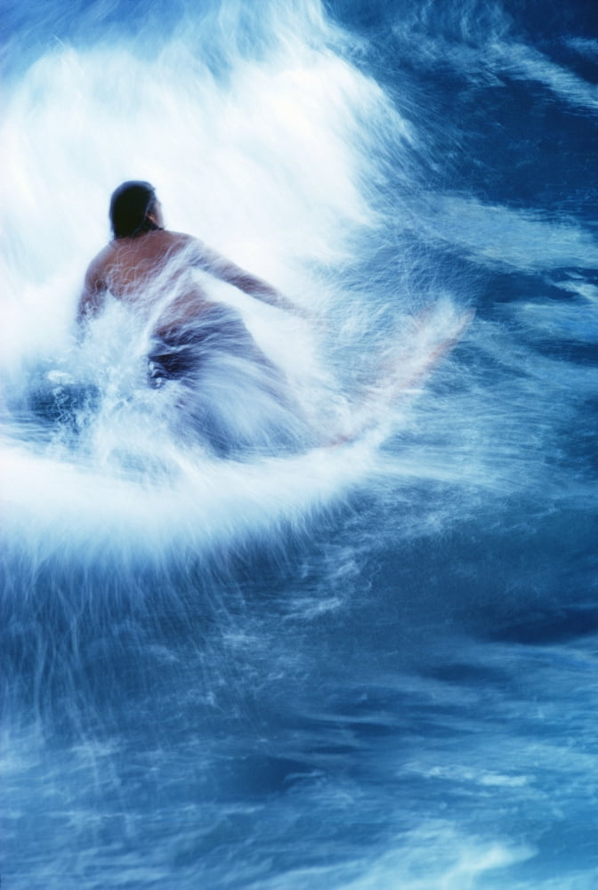 Surfer Carving On Splashing Wave Interesting Perspective And Blur Canvas Art - Carl Shaneff  Design Pics (12 x 18)
