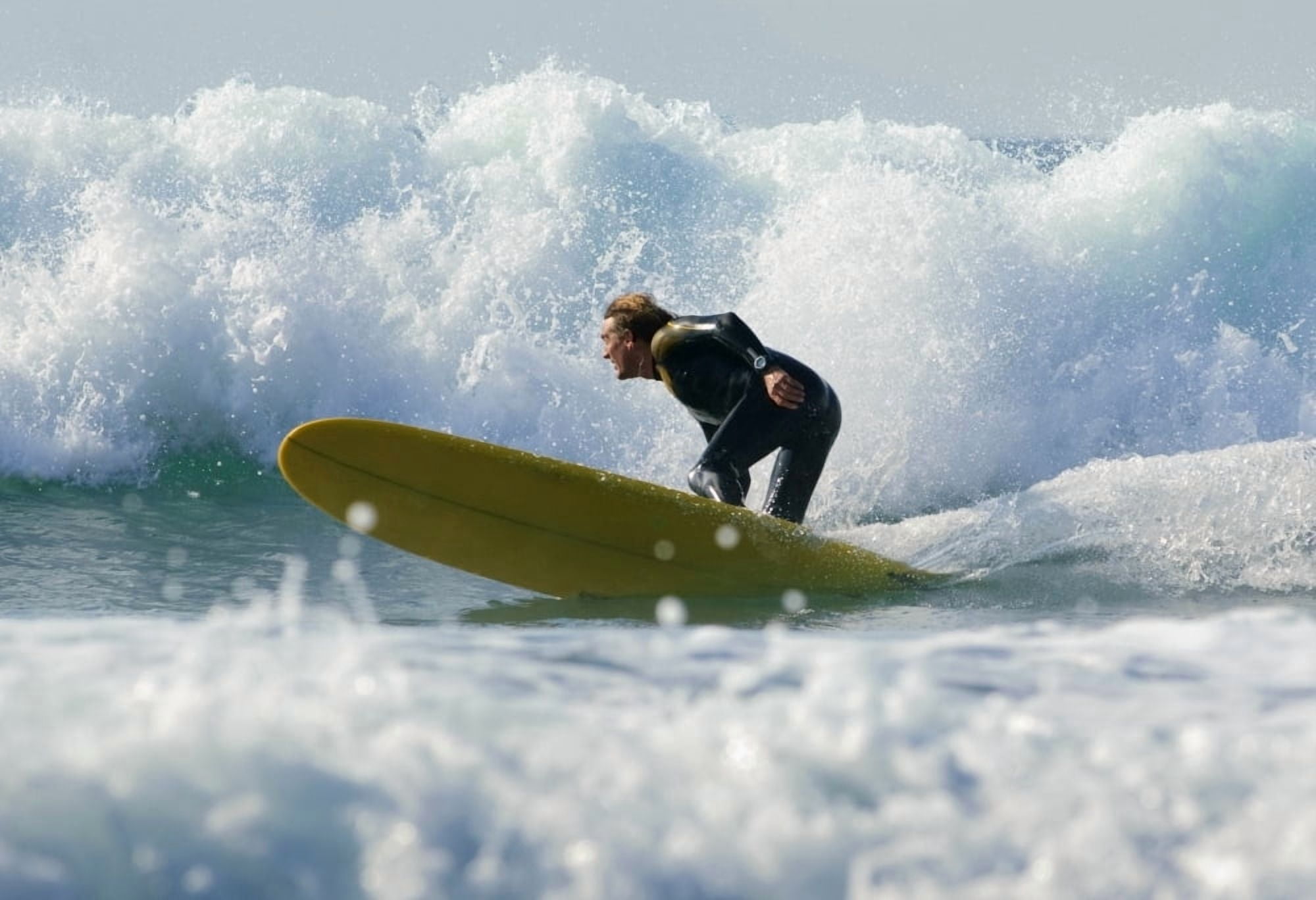 Surfer Catching A Wave Canvas Art - Ben Welsh Design Pics (19 x 12)