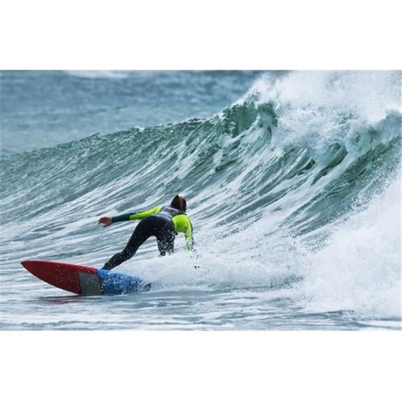 Surfer Catching A Wave - Tarifa Cadiz Andalusia Spain Poster Print by Ben Welsh, 19 x 12