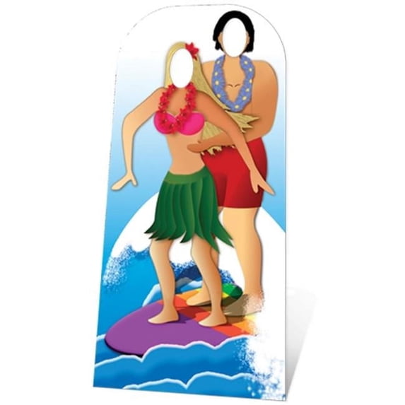 Surfer Couple Stand In Cardboard Cutout Cardboard Cutout
