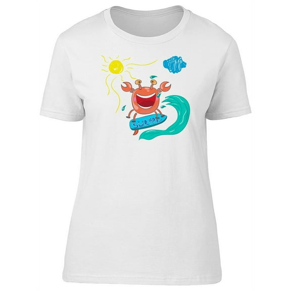 Surfer Crab At The Beach T-Shirt Women -Image by Shutterstock, Female Small