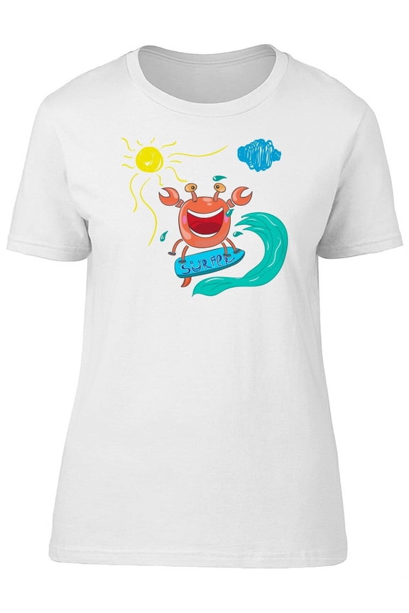 Surfer Crab At The Beach T-Shirt Women -Image by Shutterstock, Female x-Large