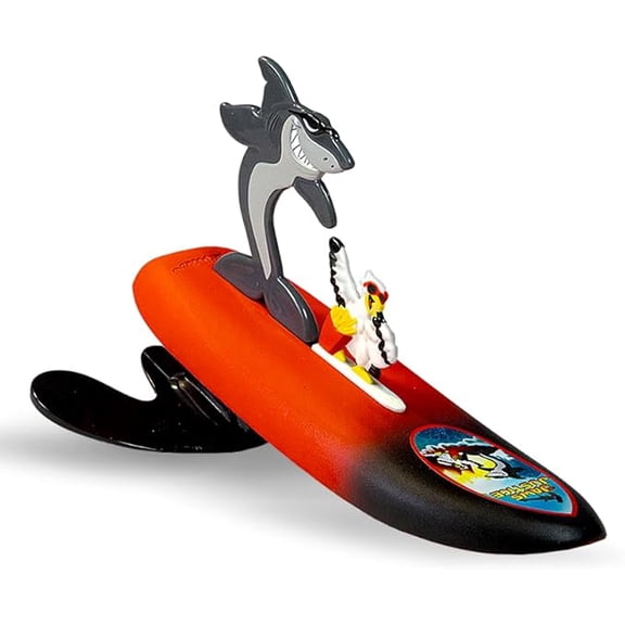 Surfer Dudes Legends & Surfer Pets Wave Powered Mini-Surfer, Pet and Surfboard Beach Toy - Jaws Justice and Curly