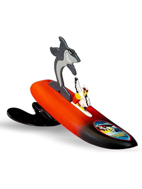 Legends & Surfer Pets Wave Powered Mini-Surfer, Pet and Surfboard Beach Toy - Jaws Justice and Curly