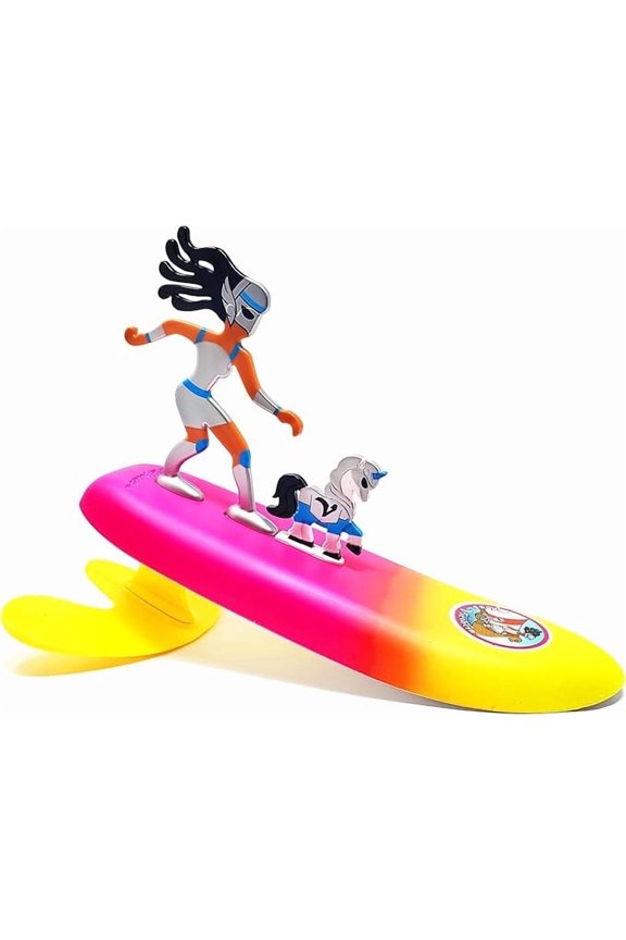 Legends & Surfer Pets Wave Powered Mini-Surfer, Pet and Surfboard Beach Toy - Voss Victoria and Bulken