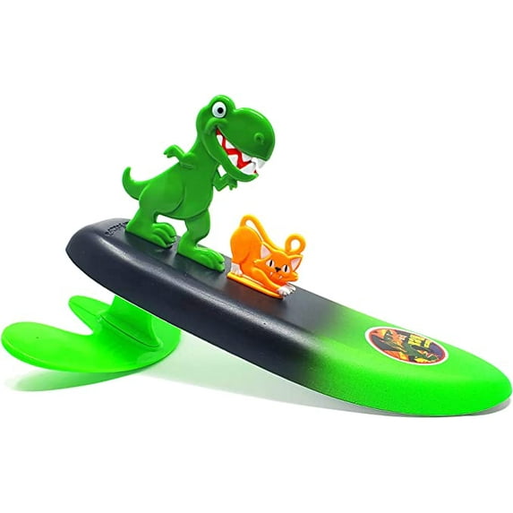 Surfer Dudes Legends & Surfer Pets Wave Powered Mini-Surfer, Pet and Surfboard Beach Toy - Rincon Rex and Santa Cruz