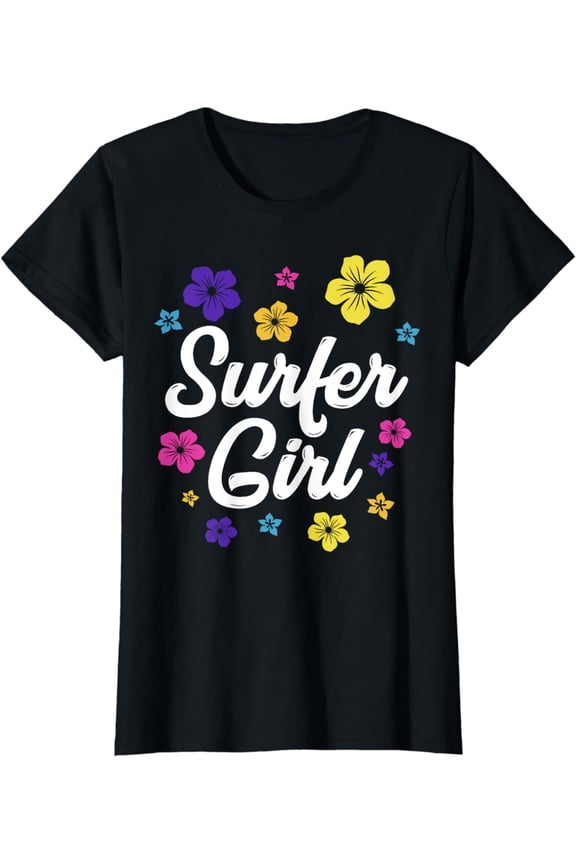 Surfer Girl Surf retro vintage surfing gift Women birthday T-Shirt