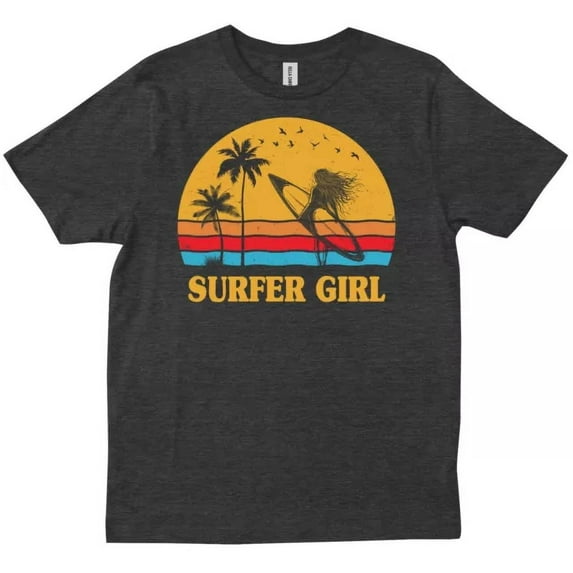 Surfer Girl Surfing Beach Style Surfboard Surf Gift California Lover T-Shirt Unisex S-5XL Hot Trending Shirt, Vintage Birthday Gift