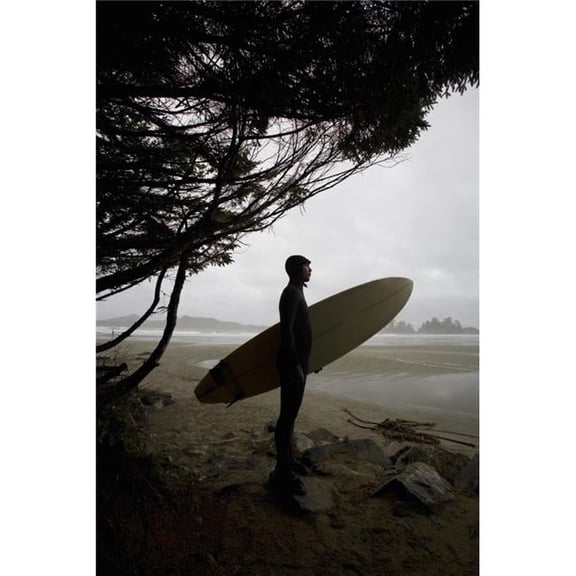 Surfer Looking Out To The Water Poster Print