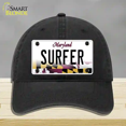 thumbnail image 1 of Surfer Maryland Novelty License Plate Hat Unconstructed Cotton Black, 1 of 1