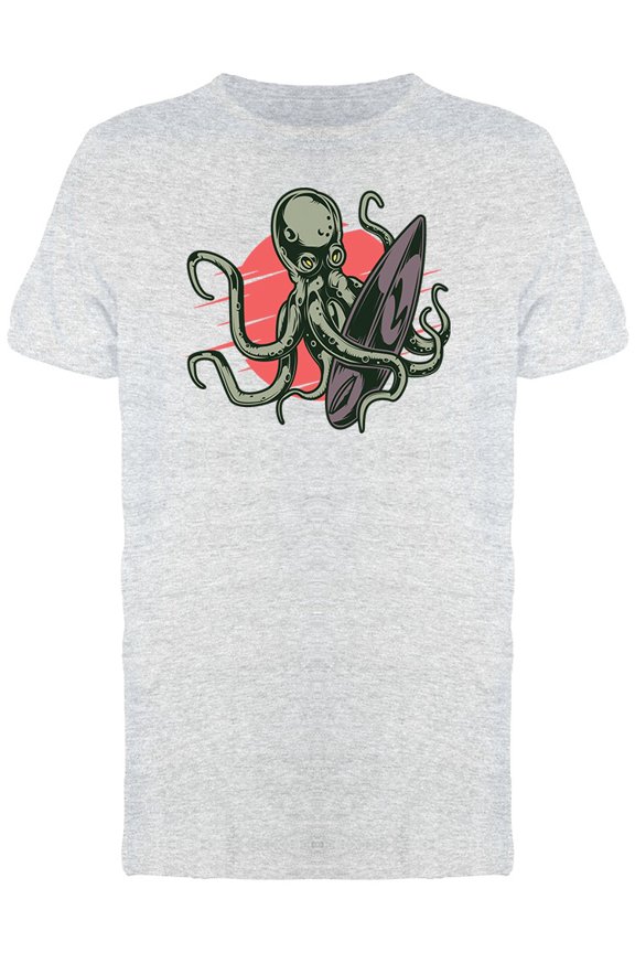 Surfer Octopus Graphic Tee Men's -Image by Shutterstock