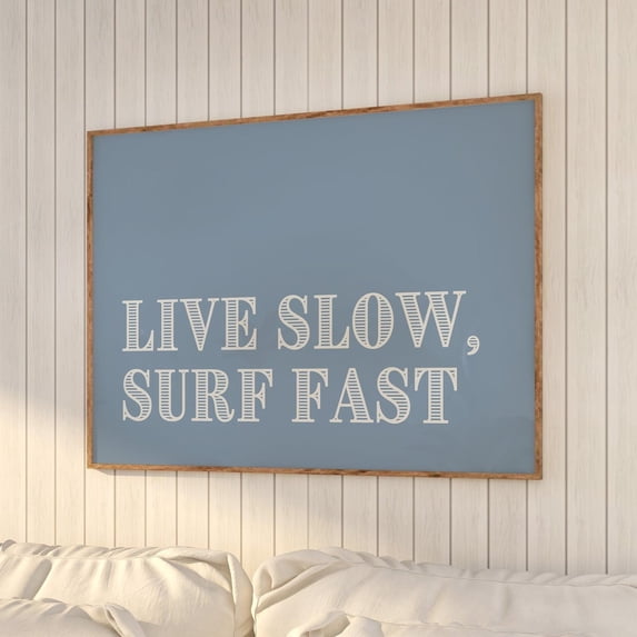 Surfer Quote Print Retro Typography Poster Cute Beach House Wall Art Trendy Beach Print Surfing Decor 1 Horizontal Print Wall Art, Modern Wall Decor, 8x12 UNFRAMED