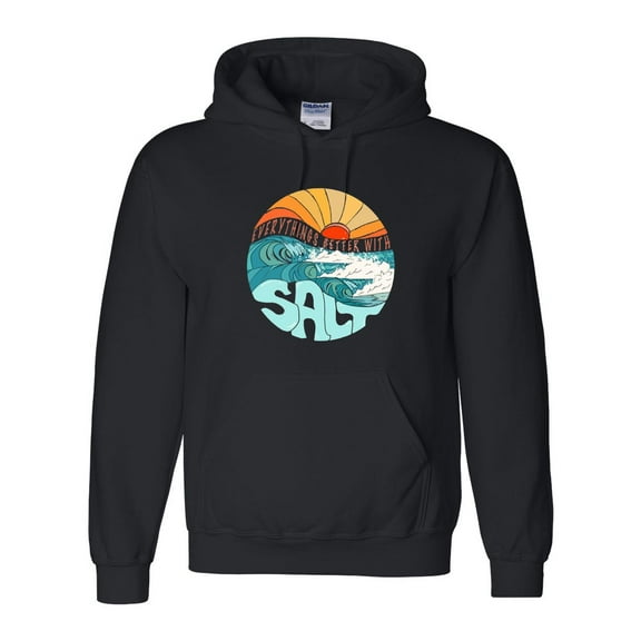 Surfer Retro Sunset Graphic Surf Beach Art Ocean Graphic Hoodie