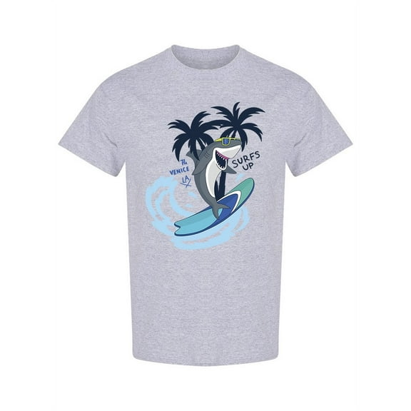 Surfer Shark Design T-Shirt Men -Image by Shutterstock, Male 3X-Large