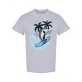 thumbnail image 1 of Surfer Shark Design T-Shirt Men -Image by Shutterstock, Male x-Large, 1 of 2