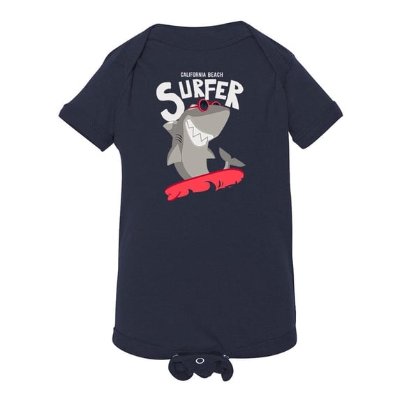 Surfer Shark With Surfboard Bodysuit Infant -Image by Shutterstock,  18 Months
