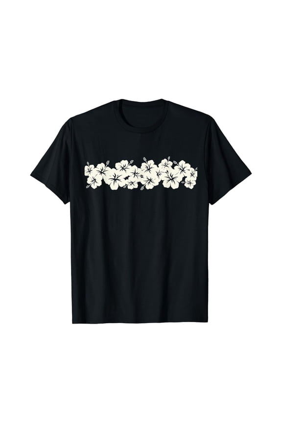 Surfer Style Vintage Floral | Hibiscus Flower Row 1970S T-Shirt