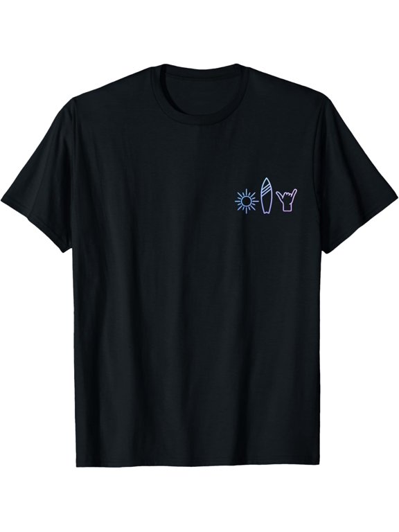 Surfer Surfboard Vintage Surfing Beach Summer Surf T-Shirt men and women can wear, black, white, gifts